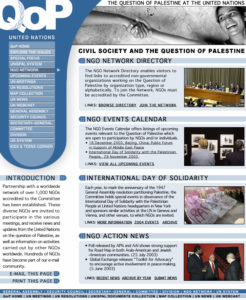 United Nations Question of Palestine web portal