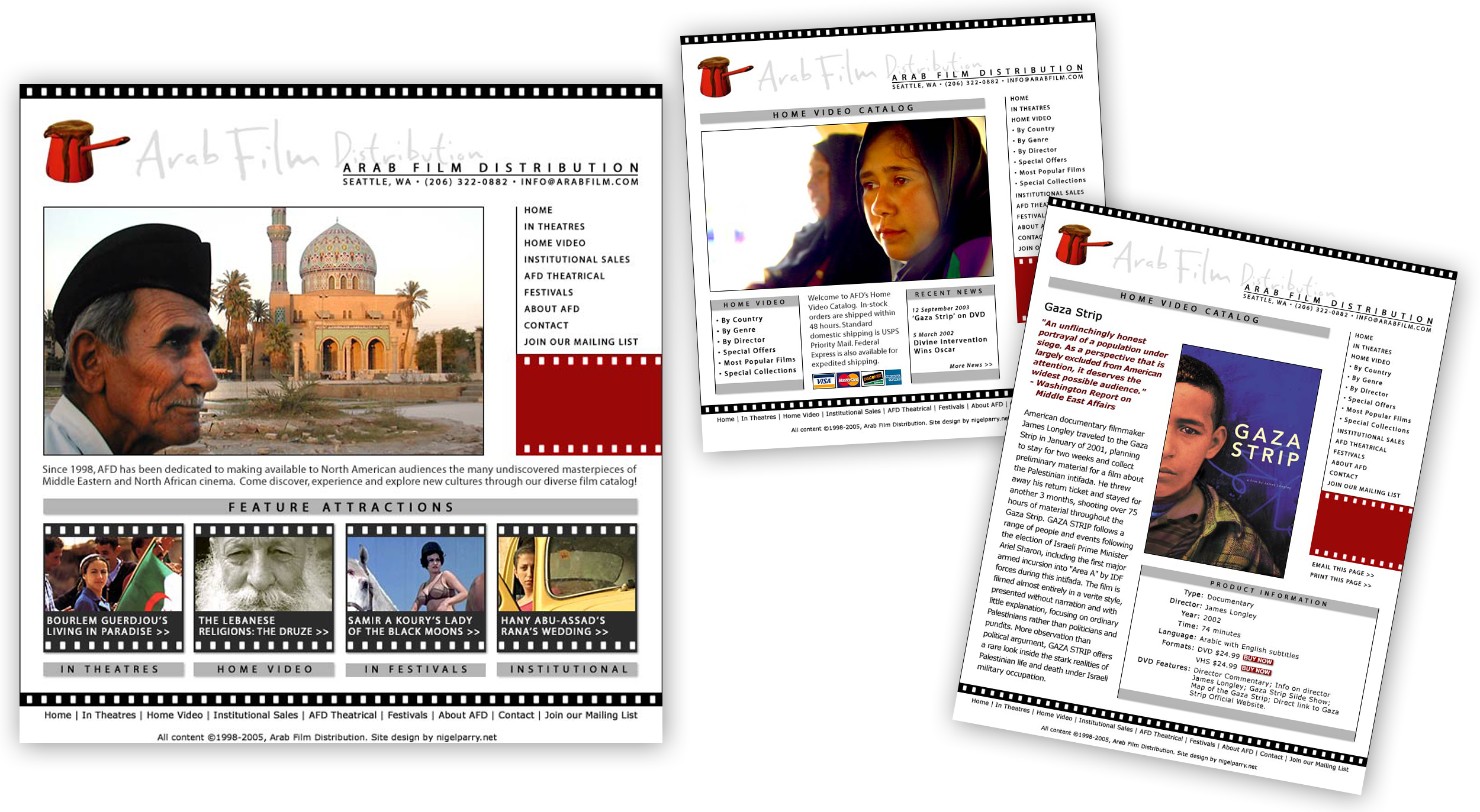 Arab Film Distribution website design
