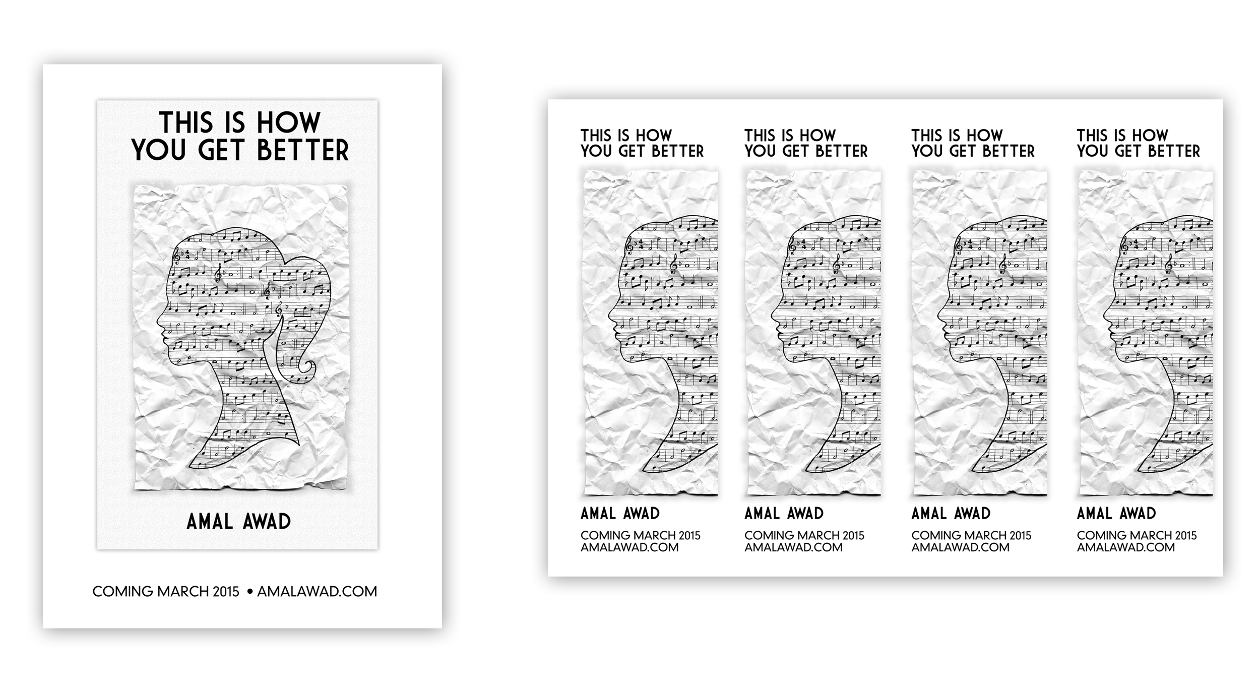 Amal Awad 'This Is How You Get Better' book launch poster and bookmarks