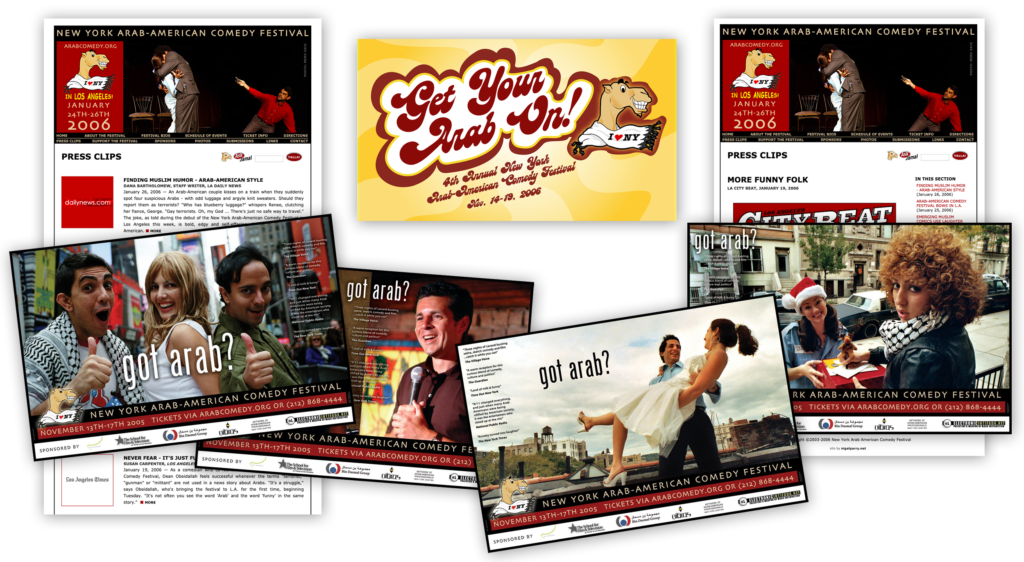 New York Arab American Comedy Festival Website & Poster Design